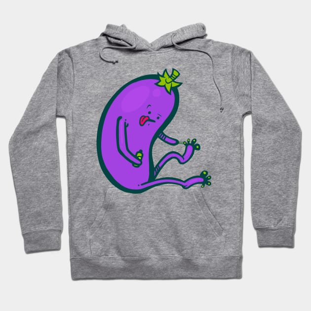 Eggplant Pedicure Hoodie by ArtisticDyslexia